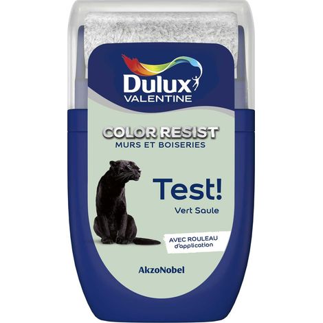 Testeur couleur Vert Saule 30 mL - Peinture Color Resist - Dulux Valentine