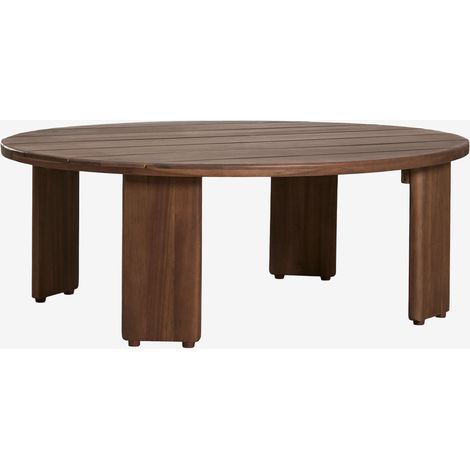 Mesa de centro ovalada 100x80 cm en madera de acacia Uleno SKLUM        (1/5)