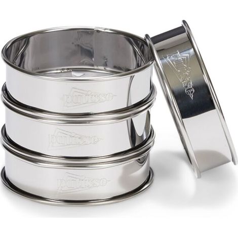 Satz aus 4 Tartellringen - 8 cm - Patisse