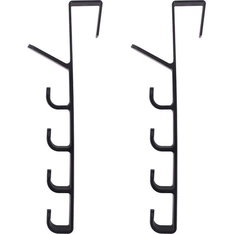 Crochet De Porte - Support Arrière Portable 5 Crochets - Pour Serviettes Vêtements Et Accessoires - Compatible Portes Standard Et Placards - 1 Pièce (1/5)