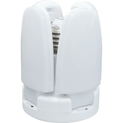 Ampoule LED B22-E27 Mini pliable à quatre feuilles, angle réglable, lustre coloré, lampe pliante 6500K (blanc froid), 28W
