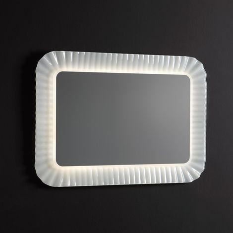 Specchio con cornice in vetro fuso 94x68 (1/5)