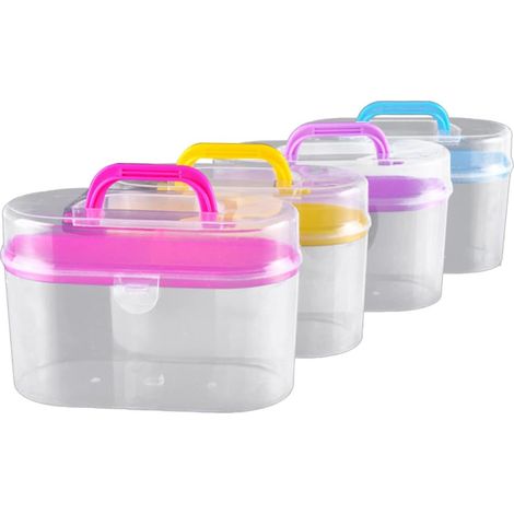 Scatola portaoggetti in plastica a doppia parete per accessori da cucito (1/5)