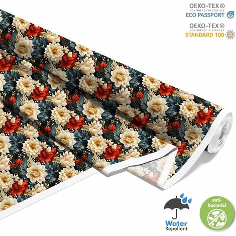 TISSUS DÉCORATIFS D'EXTÉRIEUR OXFORD - Motif Fleurs I DX5344 (1/5)