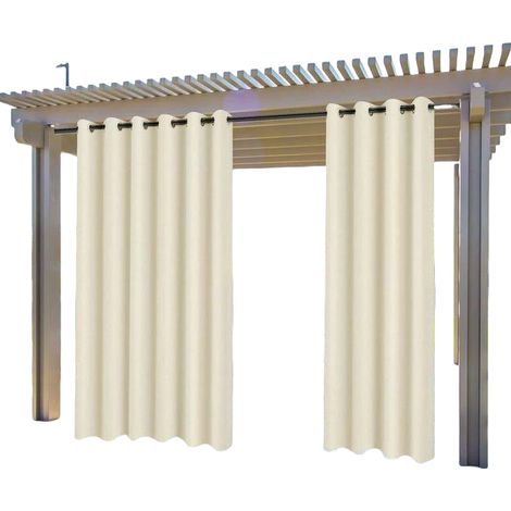 Rideau imperméable extérieur Isolation Thermique Coupe-Vent et Protection UV Rideaux occultants Convient PCS / X CM 2 132 213 Beige (1/5)