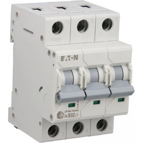 Interruttore automatico di sovracorrente Eaton B 32A tripolare HN-B32/3 194884