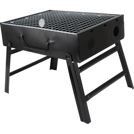 Barbecue à charbon de bois multifonction, efficace et sûr, antiadhésif, pliable, idéal pour la cuisine en plein air, le camping et les pique-niques. Parfait pour le camping et les pique-niques. (1/5)