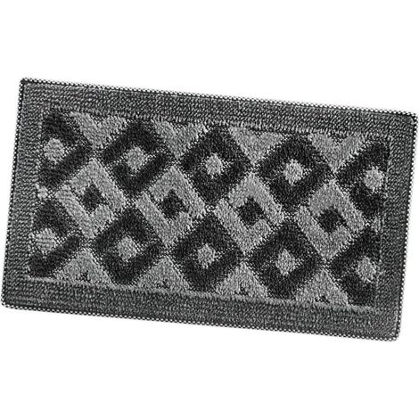 Zerbino Ingresso Asciugapassi Assorbente Antiscivolo Vellutato 100% Made In Italy Grigio - 50x80 cm
