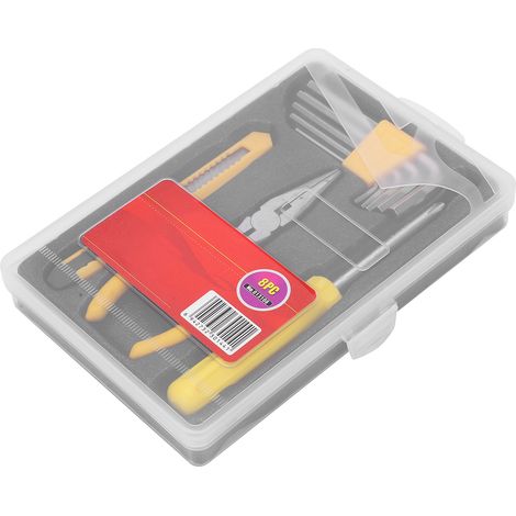 Ensemble d'outils de 8 pièces pour les bricoleurs : pince coupante, clé Allen, tournevis, couteau (1/5)