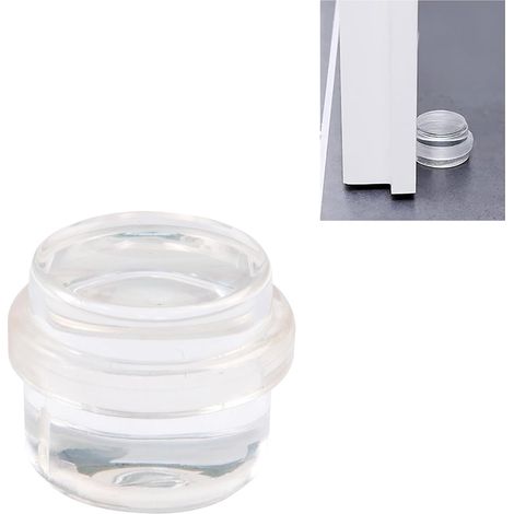 Runde, selbstklebende Bodenkeile oder -blöcke (24 x 34 mm), transparente, dekorative Antirutsch-Gummistreifen für Türen und Wände (1/2)