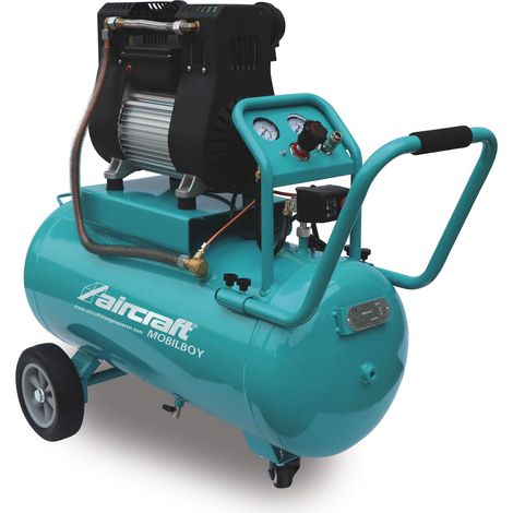 Compresseur mobile silencieux sans huile cuve 90 L 1,55 kW / 2,10 Ch 320 L/min 8 bars 230V Aircraft MOBILBOY SIL 320/90