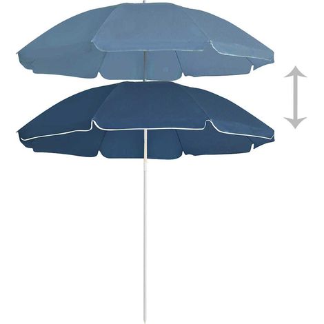 Maison Exclusive - Sonnenschirm mit Stahlmast Blau 180 cm