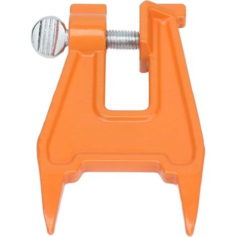 Étau de Chaîne de Tronçonneuse Portatif Compact Léger 13cm en Fer Orange pour Affûtage (1/5)