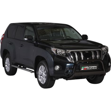 Pare-buffle Avant pour Toyota Land Cruiser Prado J150 2014-2017 63 mm Acier Noir (1/5)