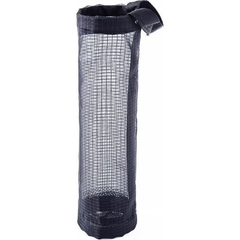 Porte-sac plastique suspendu en maille, organiseur pliable et lavable pour cuisine, distributeur de sacs poubelle, rangement mural aéré, motif fraise et ours, pour électronique (1/4)