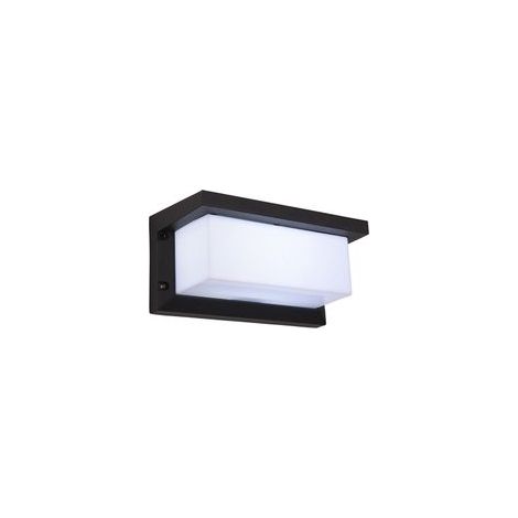 Aplique de pared LED moderno para exteriores de 18 W, resistente al agua IP65, de aluminio color antracita, iluminación decorativa, luz blanca cálida.