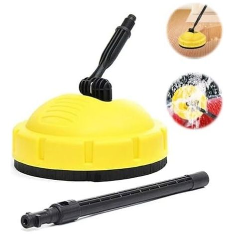Nettoyeur de surfaces haute pression pour Karcher K1 K2 K3 K4 K5 K7, accessoire de nettoyeur de patio, brosse rotative à haute pression à manche long, accessoires de nettoyage à haute pression pour