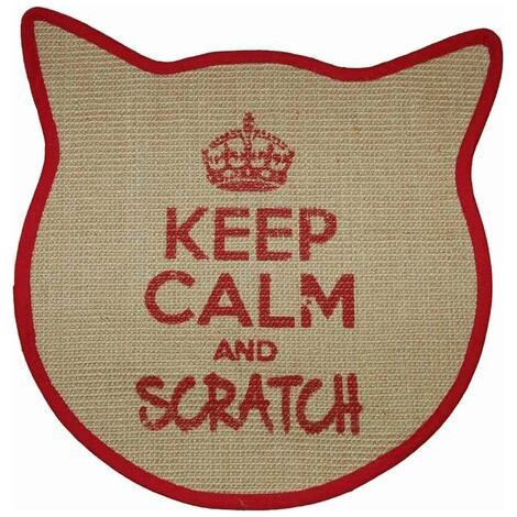 Griffoir - Noname - Tête de Chat - Jute Naturel - Rouge - 43x43 cm