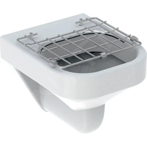 Geberit Publica - Vidoir mural, avec grille rabattable, avec tamis à déchets, KeraTect, blanc 500.998.00.1 (1/3)