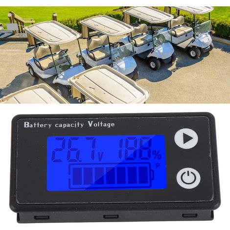 Voltmètre numérique à deux fils avec affichage LCD de la tension et de la puissance, voltmètre numérique, wattmètre numérique, affichage de la puissance de la batterie 10-100 V. (1/5)