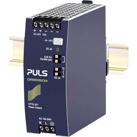PULS PULS ALIMENTATION RAIL DIN 48 V 10 A 480 W NBR. DE SORTIES:1 X CONTENU 1 PC(S) CP20.481 (1/2)