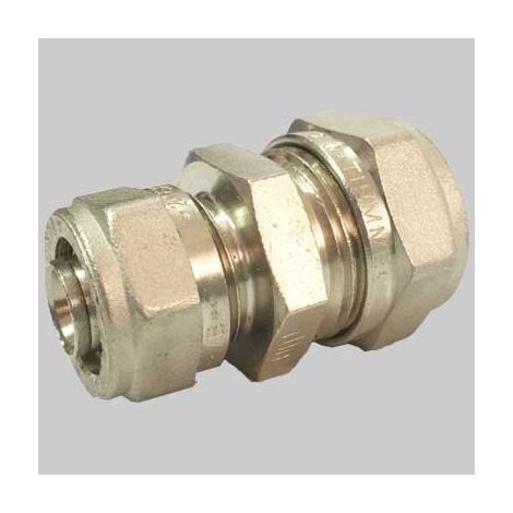 RACCORDO A COMPRESSIONE DIRITTO DOPPIO RIDOTTO TIEMME  20 x 16     TIEMME