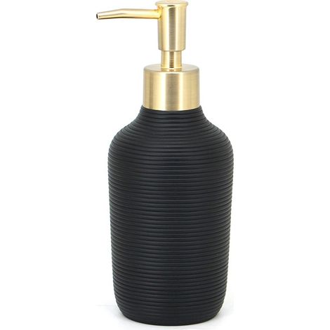 Dispenser nero e oro in poliresina - Serie Elegant (1/3)