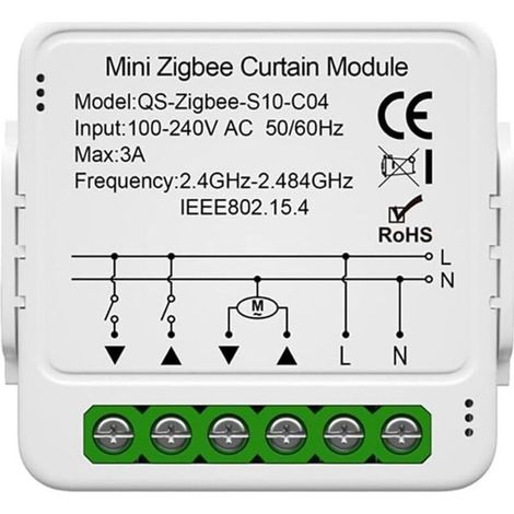 Interrupteur Module Volet Roulant Connecté, Commutateur Rideau Stores WiFi, Compatible avec Alexa Google Home pour Commande Vocale, Minuterie Intelligent Moteur Mural (1/4)