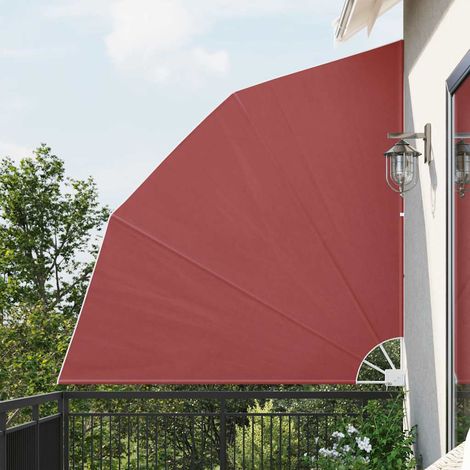 Auvent latéral pliable de balcon Store Banne Solaire abri Terre cuite 210 x 210 cm 70437 (1/5)