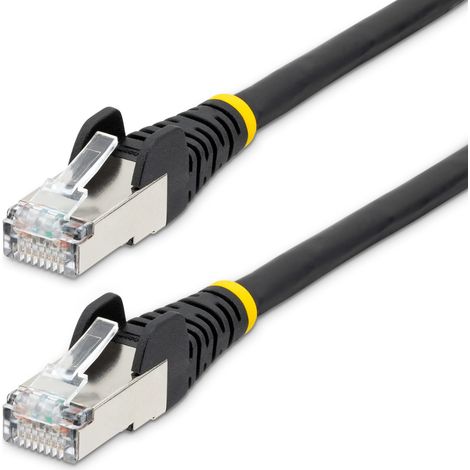 StarTech.com Cavo Ethernet CAT 6a - 3m - Nero - Cavo di rete LAN Low Smoke Zero Halogen (LSZH) - 10GbE 500MHz 100W PoE++ - Filo/Cavo patch schermato S/FTP con spinotto RJ45 antigroviglio e rilievi di (1/4)