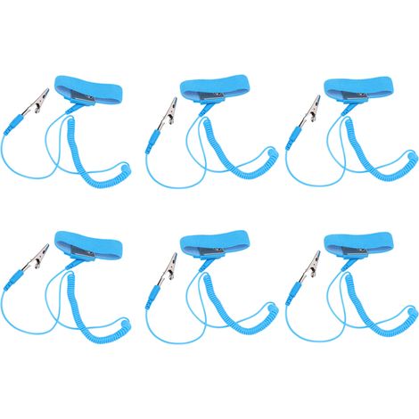 Lot de 10 bracelets antistatiques en PU, élastiques et réglables, pour fournitures ESD (1/5)