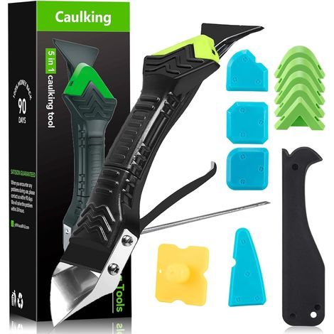 5-in-1-Werkzeugset zur Entfernung von Silikondichtstoffen, Silikonglätter-Set, Fugenschaber (1/5)