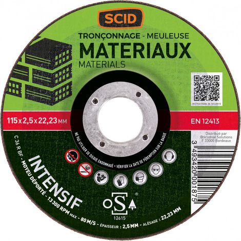 Trennscheibe für häufige Verwendung Materialien ø (mm) 115