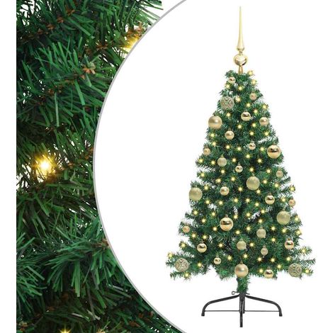 Albero di Natale  Albero natalizio  Albero festivo artificiale con luci integrate Verde 120 cm (1/5)