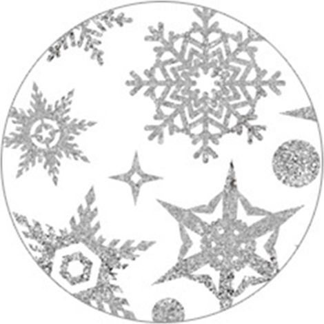 Abnehmbarer silberner Schneeflocken-Dekoraufkleber für Büro und Zuhause (1/5)