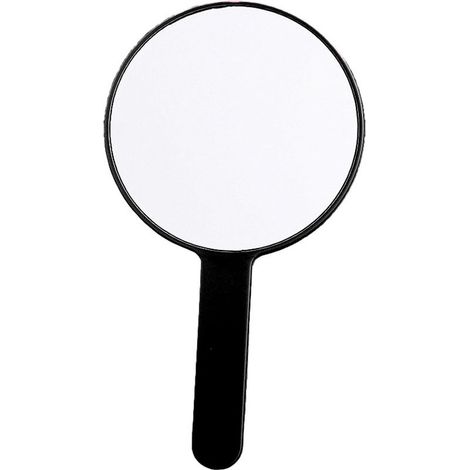 Miroir de maquillage de voyage portable - Grand miroir rond 12 x 21,5 cm - Blanc (1/5)