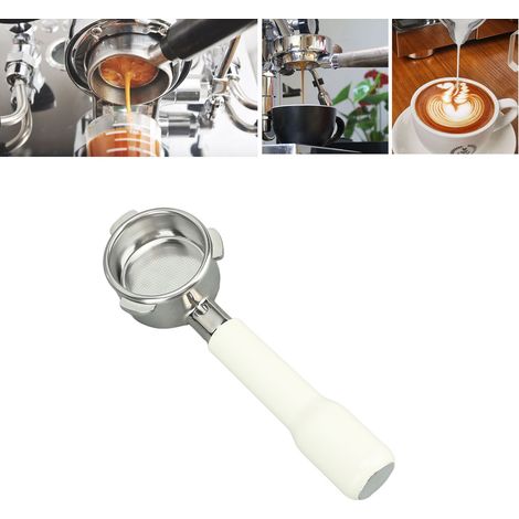 Portafiltro sin fondo de acero inoxidable de 54 mm con 3 puntos de montaje para Breville Serie 8: extracción optimizada y fácil limpieza. (1/5)