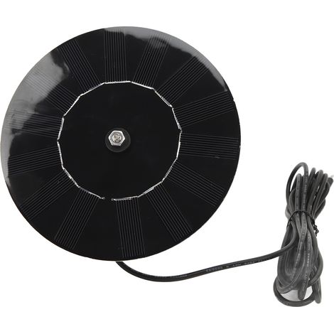 Panneau solaire monocristallin 4W rond pour camping-car, chargeur de batterie haute efficacité avec support et câble de 3 mètres pour surveillance extérieure caméra (1/5)