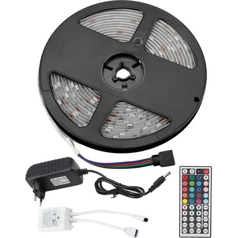 Guirlande lumineuse LED RGB 150 LED, 5m, étanche, prise UE 100-240V, pour intérieur bar maison (1/5)
