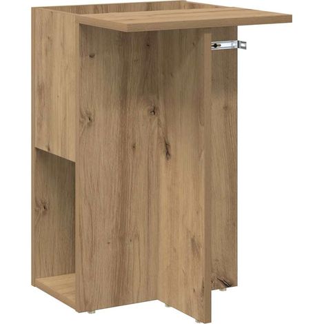 Maison Exclusive - Mesa Auxiliar Roble artesanal 35 x 40 x 55 cm