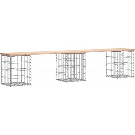 Maison Exclusive - Panca Giardino Design Gabbione 203x31x42 cm Legno Massello Pino