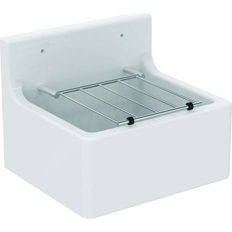Wasserstation 46 x 38 cm mit Eimergitter, Weiß (S593901)