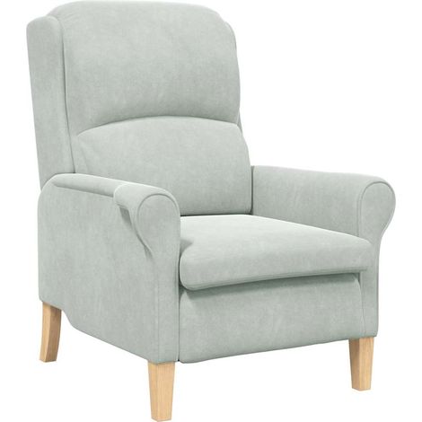 Fauteuil de Salon,Chaise,Fauteuil Gris clair 76 x 94 x 102 cm Velours CFW259327 (1/5)