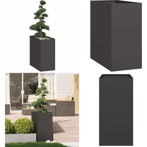 vidaXL Jardinière noir 40x80x80 cm acier (1/5)