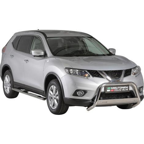 Pare-buffle Avant pour Nissan X-Trail 2015-2017 63 mm en Acier Gris (1/5)