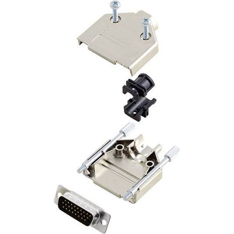 Kit embase SUB-D mâle Amphenol L17DTPK-M-15+L717HDA26P 180 ° Nombre de pôles: 26 fût à souder 1 pc(s