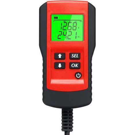 Analyseur Batterie Voiture Numérique 12V - Test Charge/Tension/Résistance - Affichage Pourcentage Vie Restante - Précision Professionnelle (1/4)