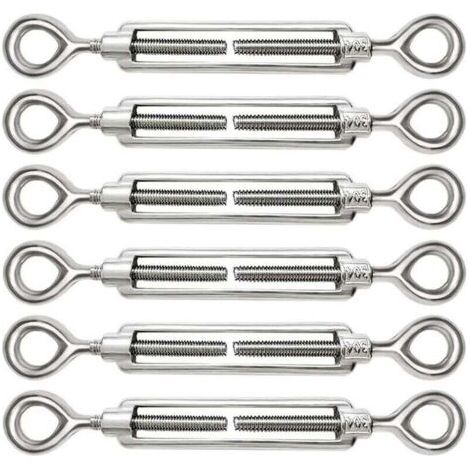 BUNTHAUS PA Stück verstellbare M5-Drahtseilspanner, Öse und Öse aus Edelstahl 304 für Kabelspanner, Stahlseilspanner, Hakenzubehör (1/4)