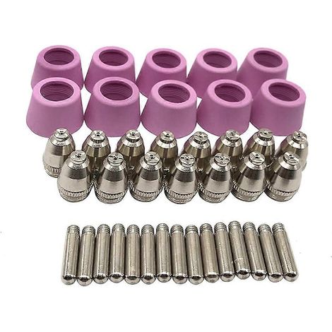 Buse de découpe plasma, électrode plasma, consommables AG-60 SG55, kit d'accessoires pour torche de découpe CUT-50 LGK-60, pointes d'électrodes (40 pièces) (1/5)