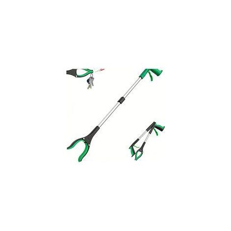 Pince à déchets pour adultes de 81 cm, pliable, avec aimants, verte, facile à utiliser pour les personnes handicapées. (1/4)